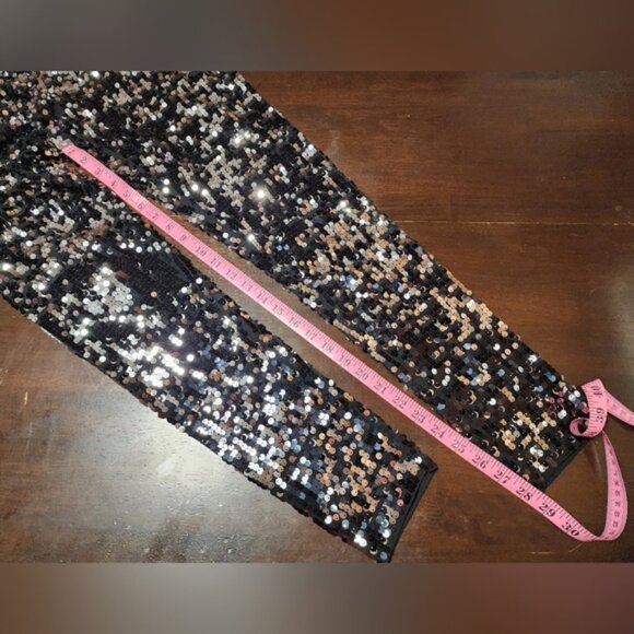 Express Black Sequin Pants - Picture 5 of 10